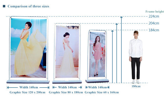 Soporte Banner Stand de Puerta con Base de Agua 80 x 180cm - SIGN COLOMBIA Plotter de corte