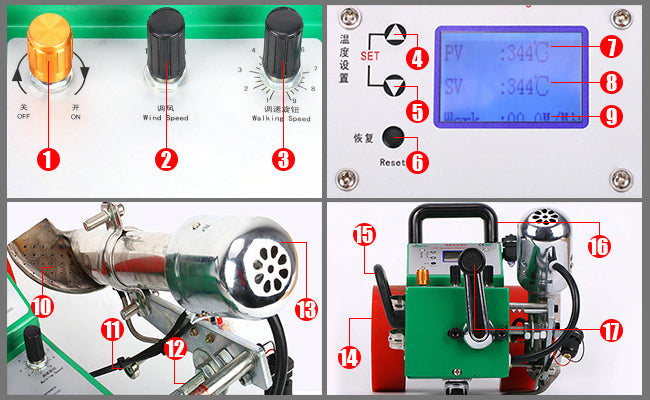 Soldadora automática de aire caliente para pancartas flexibles de 1800 W - SIGN COLOMBIA Plotter de corte