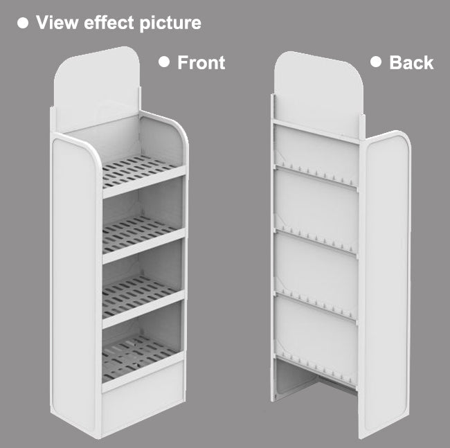 Exhibidor de suelo plástico y hierro de 1250 x 500mm - SIGN COLOMBIA Plotter de corte