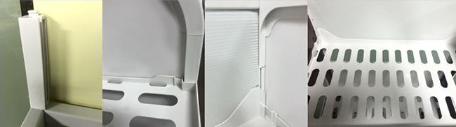 Exhibidor de suelo plástico y hierro de 1250 x 500mm - SIGN COLOMBIA Plotter de corte