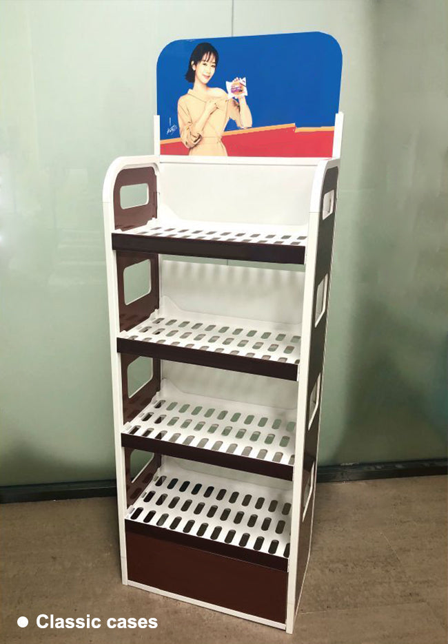 Exhibidor de suelo plástico y hierro de 1250 x 500mm - SIGN COLOMBIA Plotter de corte