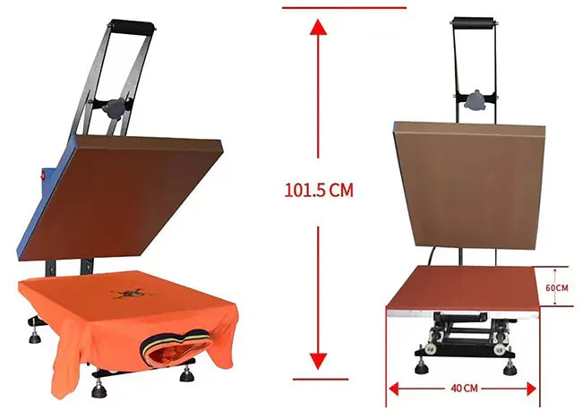 Máquina de prensado térmico con apertura automática, versión vertical, 40 x 60 cm - SIGN COLOMBIA Plotter de corte
