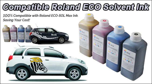 Tinta ECO Solvente Calca Compatible Roland 4L - SIGN COLOMBIA Plotter de corte