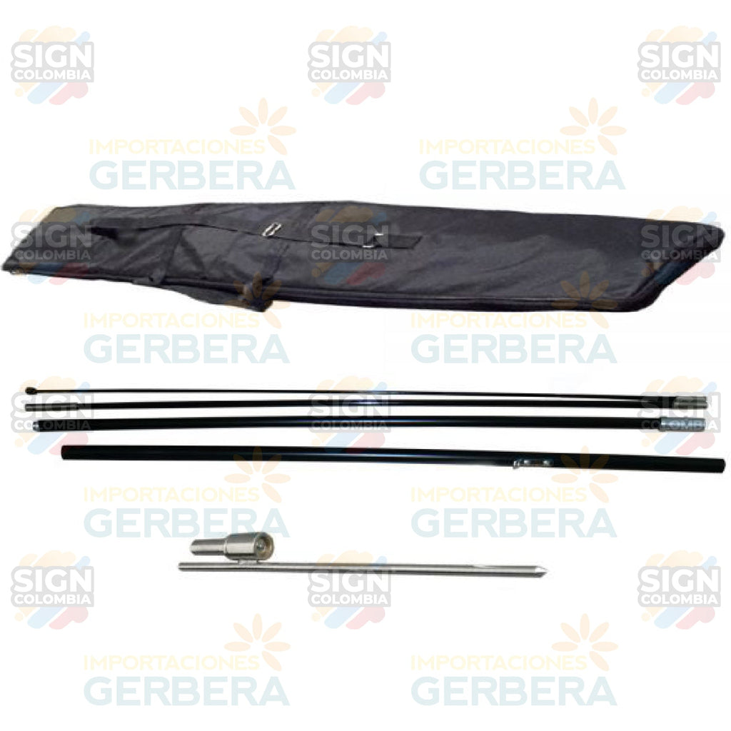 Banner de ala de 3,4m con base de pincho - SIGN COLOMBIA Plotter de corte